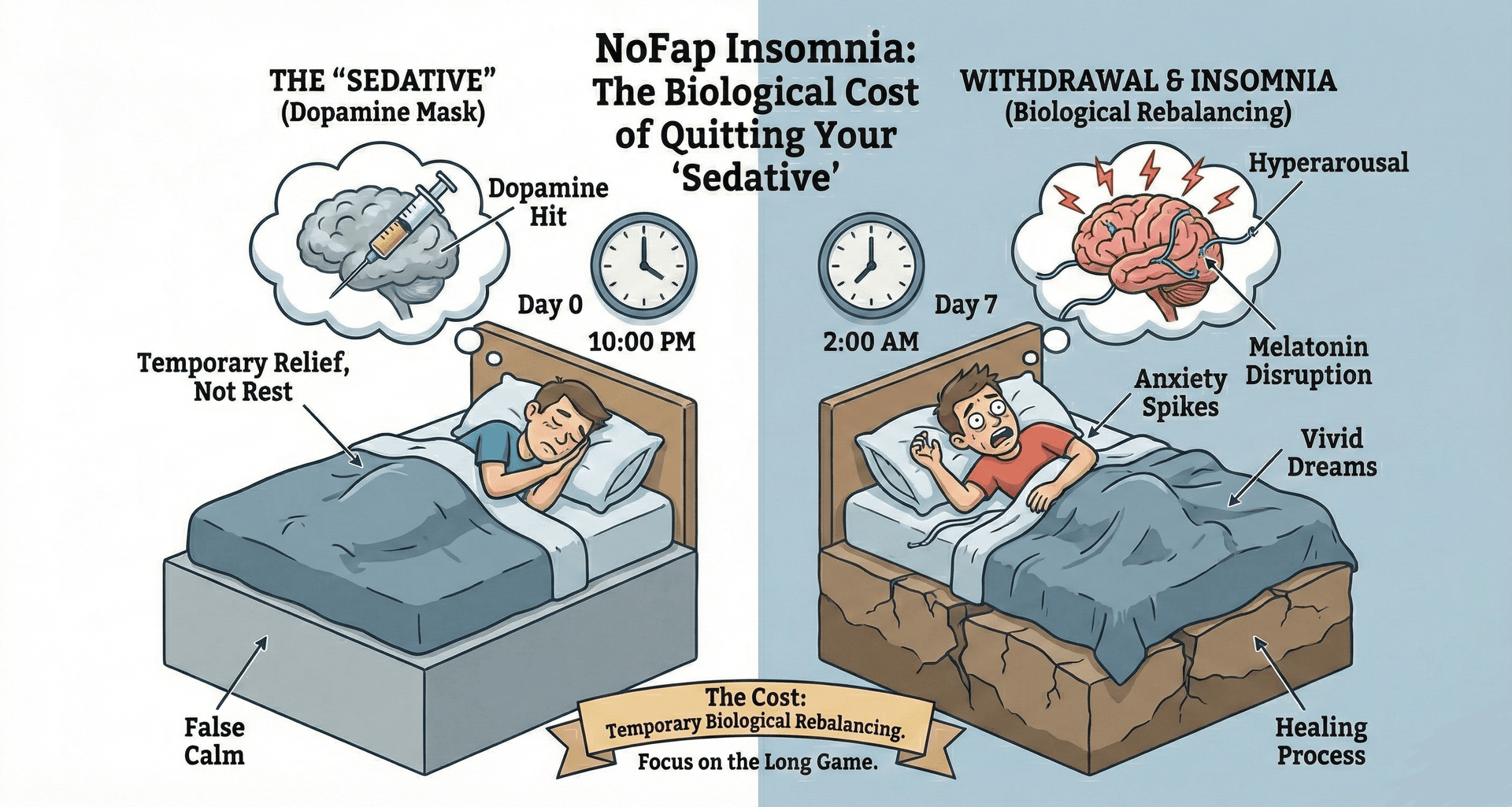 NoFap Insomnia: The Biological Cost of Quitting Your 'Sedative'